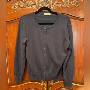 Grace Karin Navy Blue Button-up Cardigan Sweater